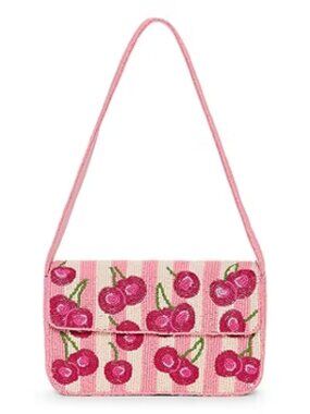 Viral Beaded Bag Sol and Mer Beaded Cherry Shoulder Bag NWT